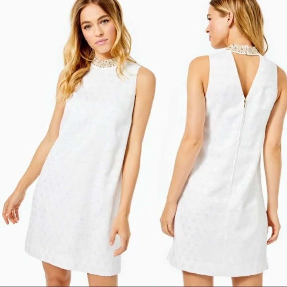 Lilly Pulitzer Brandi Polka Dot Dress Size 4 Resort White